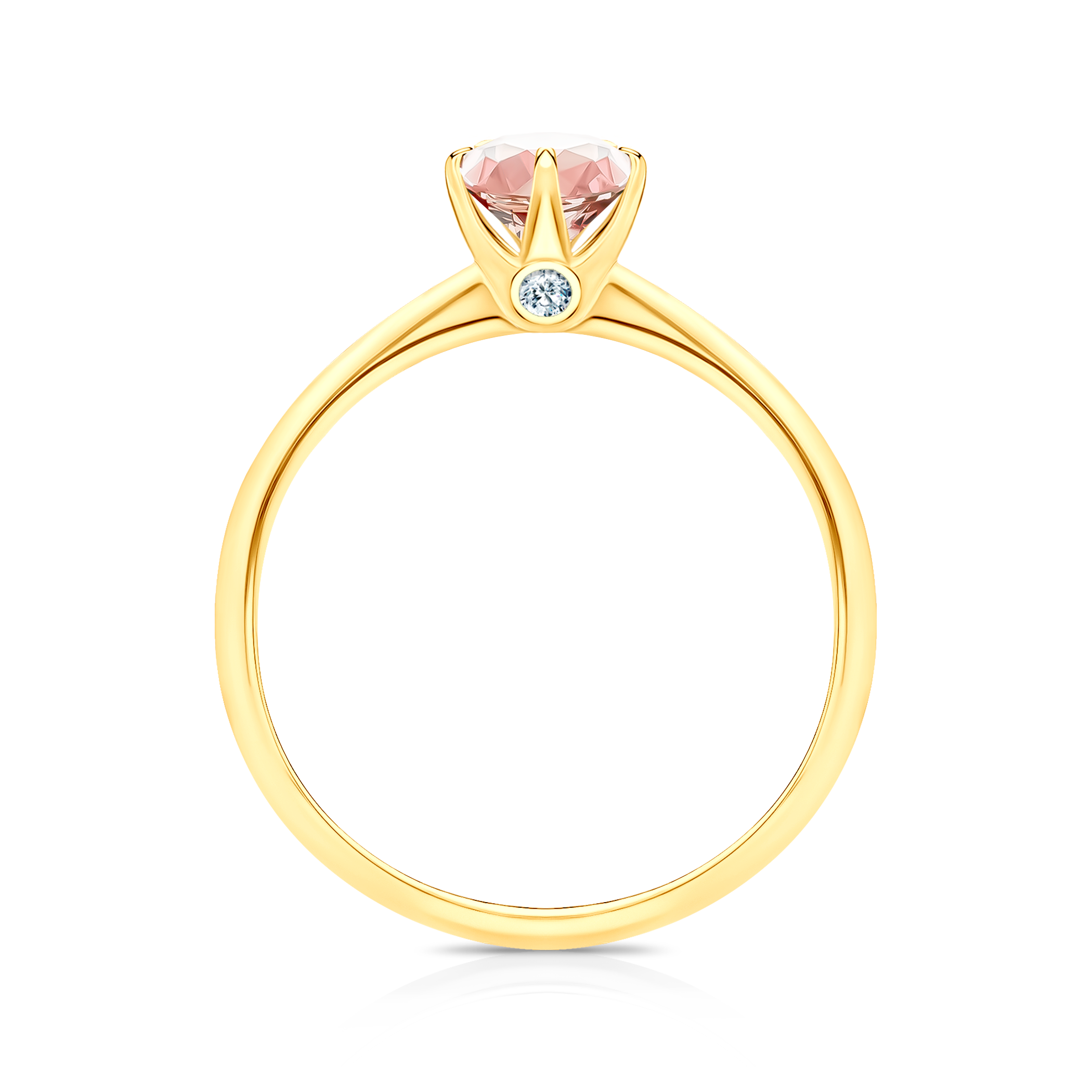 Pierścionek zaręczynowy The Journey: złoty, morganit