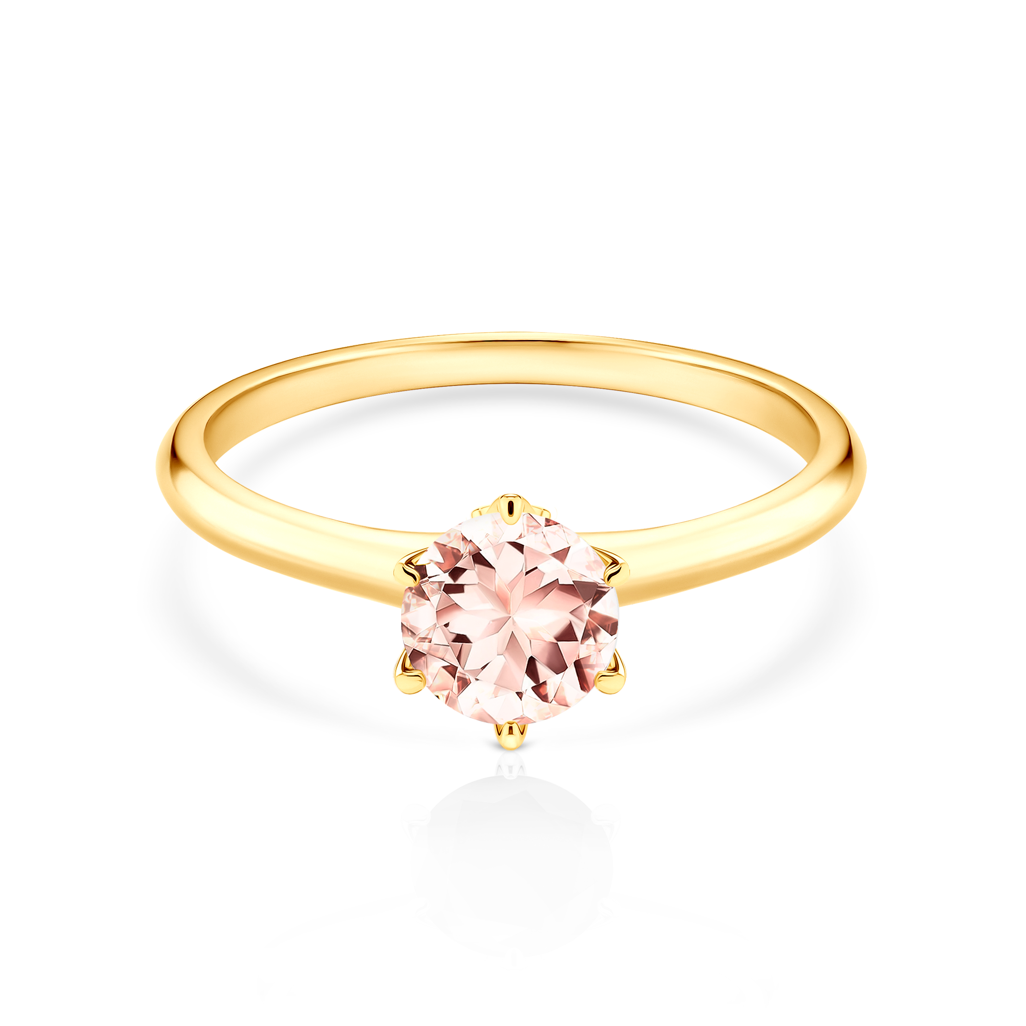 Pierścionek zaręczynowy The Journey: złoty, morganit