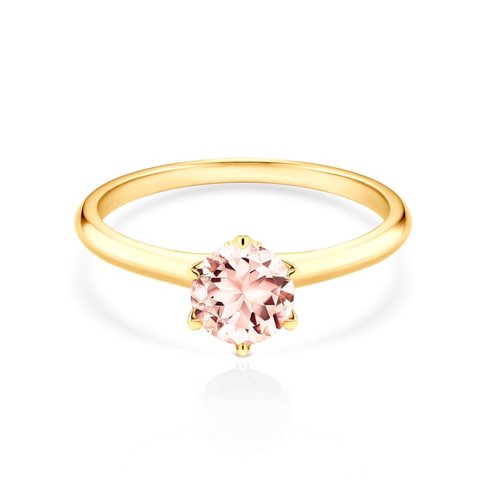 Pierścionek zaręczynowy The Journey: złoty, morganit