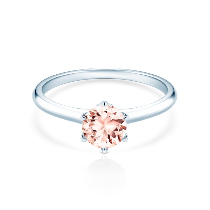 Zásnubní prsten The Journey: bílé zlato, morganit