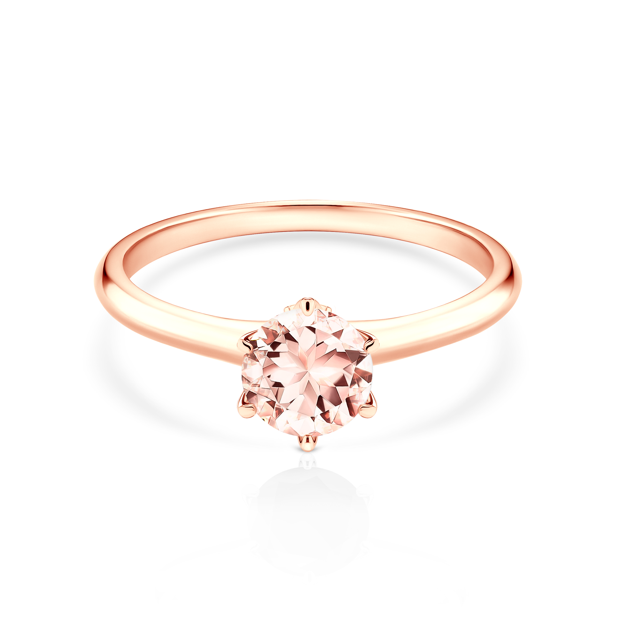 Pierścionek zaręczynowy The Journey: różowe złoto, morganit