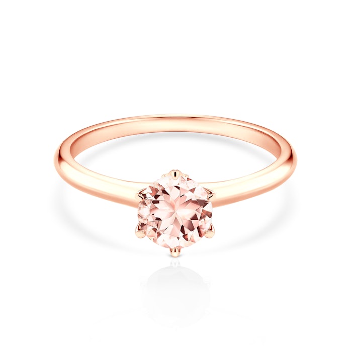 The Journey Collection | Solitaire Engagement Ring: gold, morganite