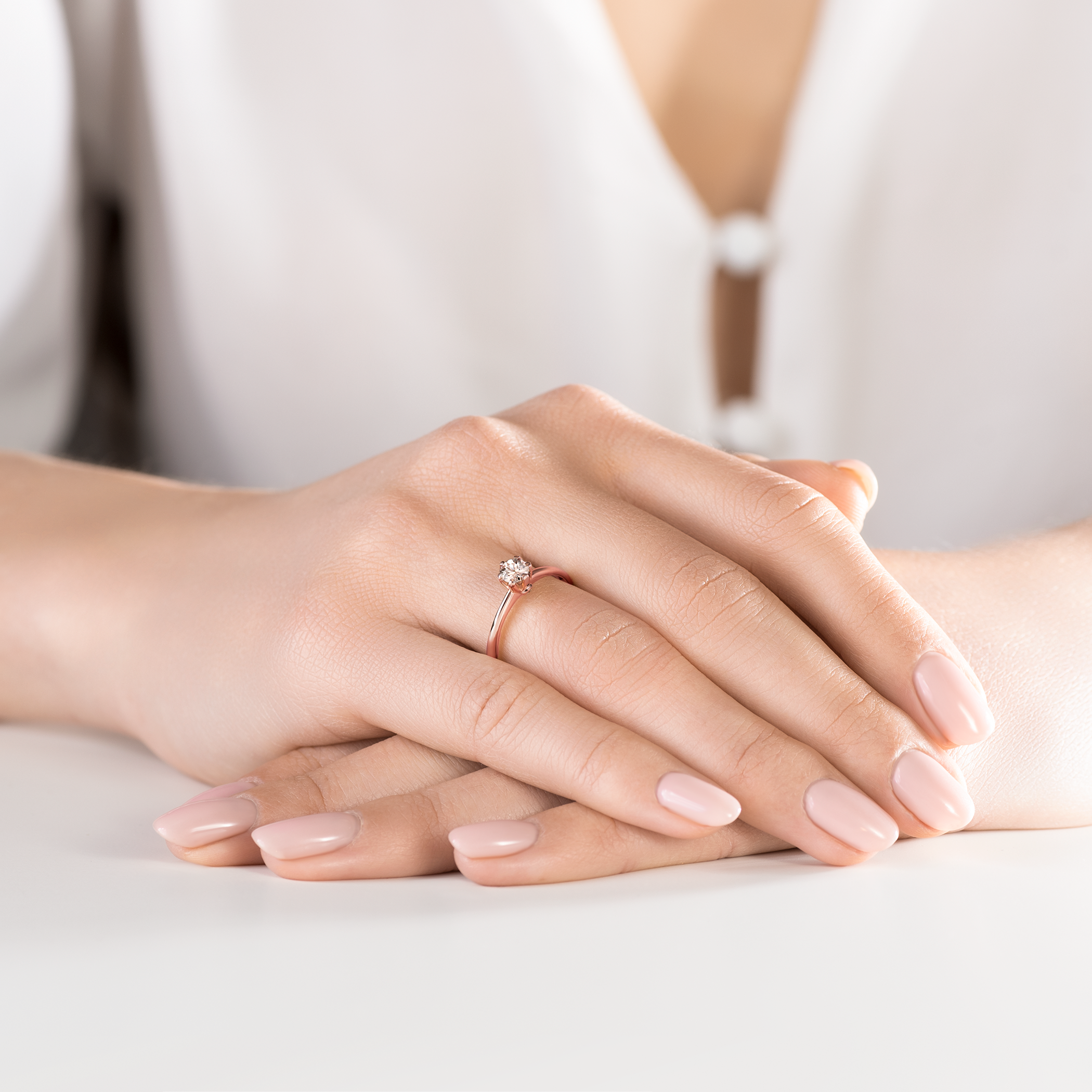 Verlobungsring The Journey: Roségold, Morganit