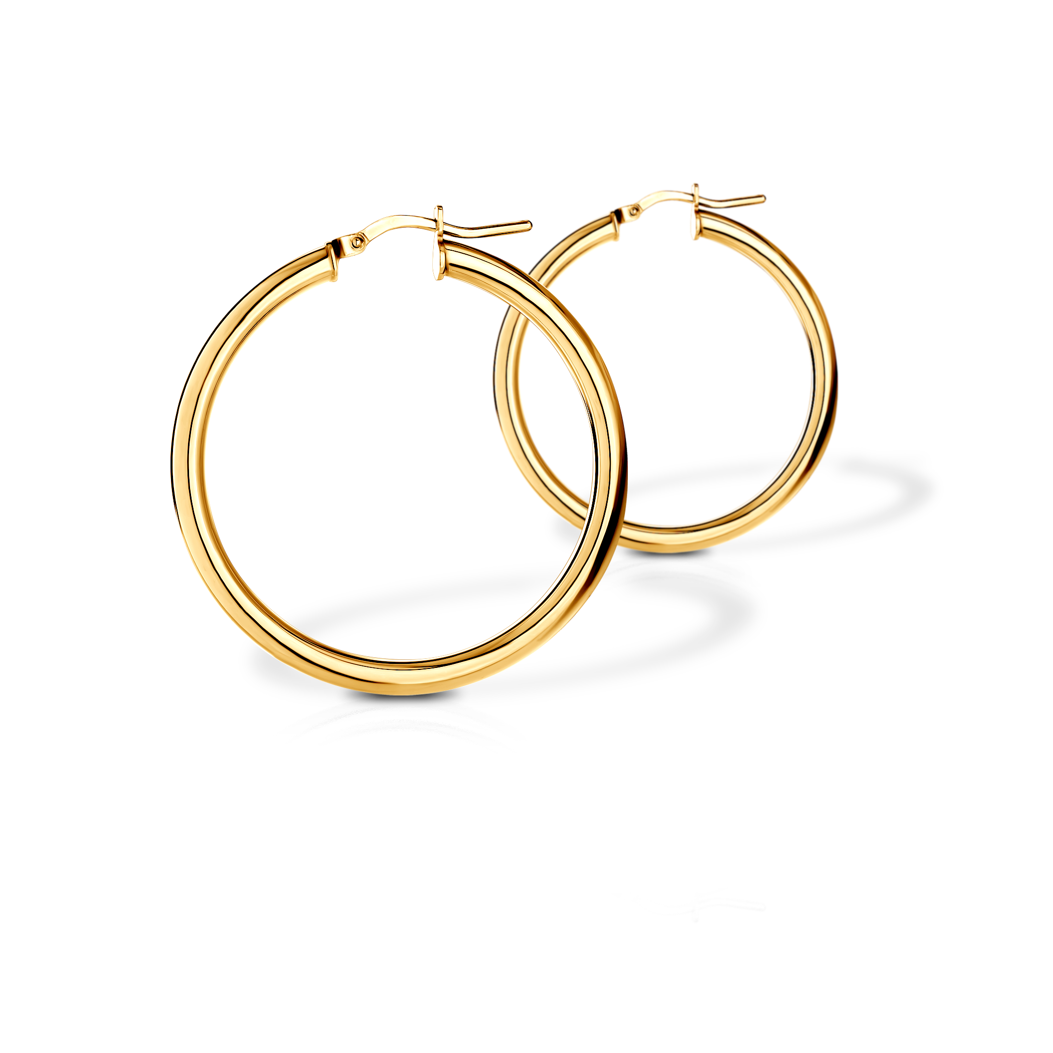 Kolczyki koła Savicki: srebrne pozłacane - 3