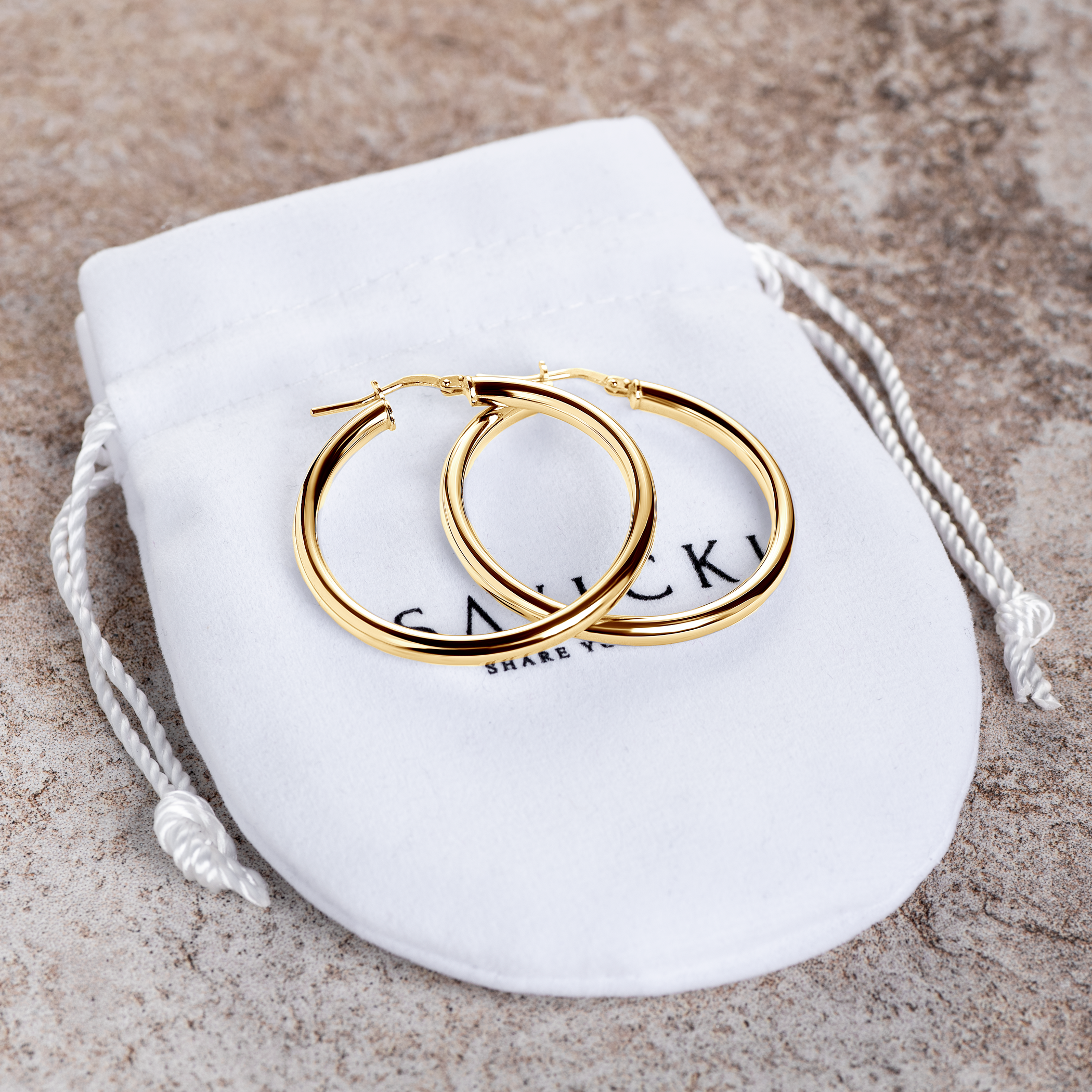 Kolczyki koła Savicki: srebrne pozłacane - 4