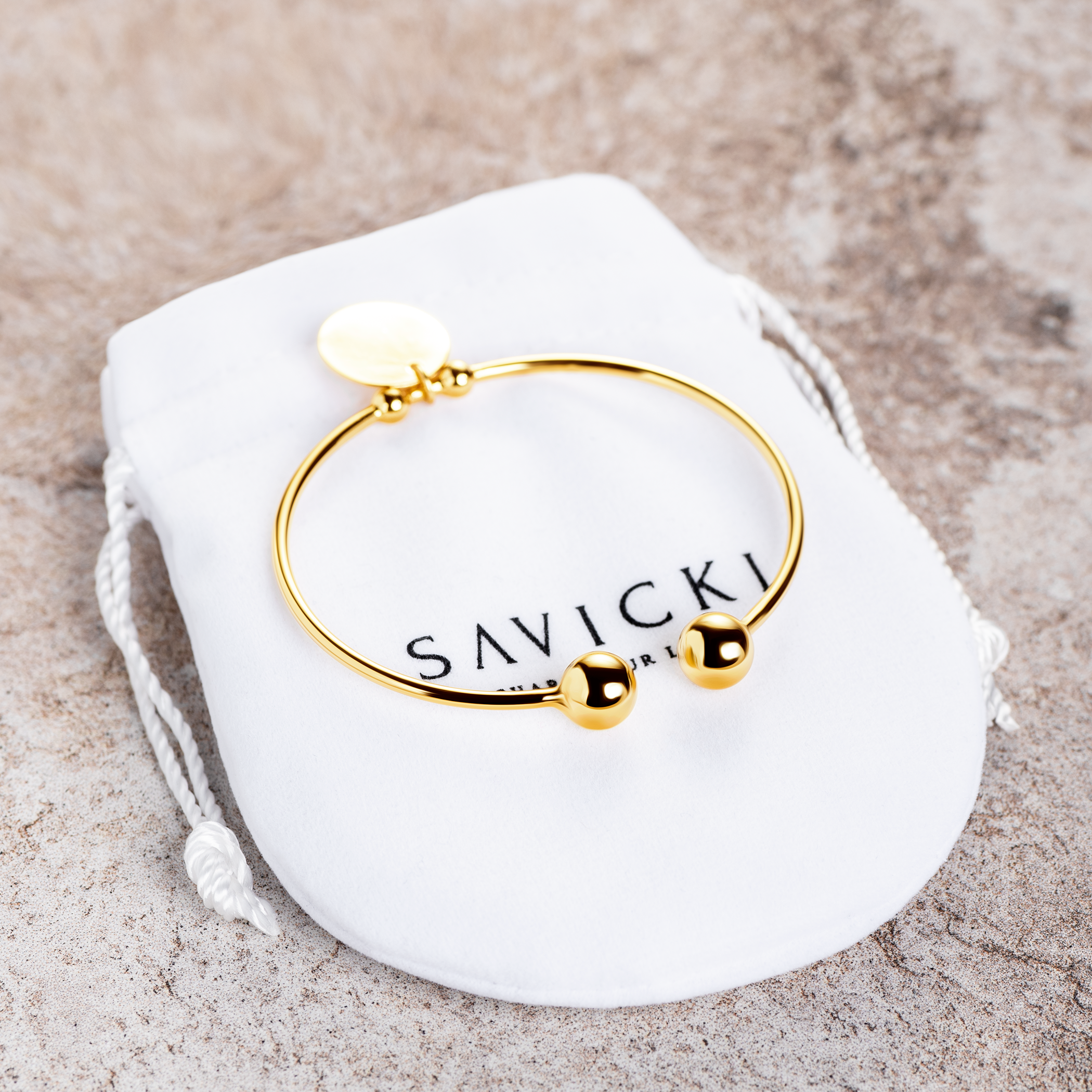 Bransoletka Savicki: srebrna pozłacana
