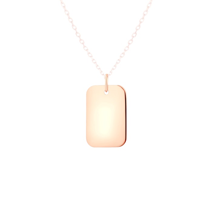 SAVICKI dog tag pendant: gold-plated silver