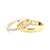 Snubní prsteny The Journey: žluté zlato, diamanty, půlkulaté, 2 mm + 3 mm
