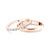 The Journey esküvői jegygyűrűk: rózsaarany, gyémántok, félkarikás, 2 mm és 3 mm
