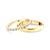 Snubní prsteny The Journey: žluté zlato, bílé safíry, půlkulaté, 2 mm + 3 mm