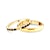 Snubní prsteny The Journey: žluté zlato, černé diamanty, půlkulaté, 2 mm + 3 mm