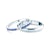 Snubní prsteny The Journey: bílé zlato, modré safíry, půlkulaté, 2 mm + 3 mm