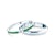 Snubní prsteny The Journey: bílé zlato, smaragdy, půlkulaté, 2 mm + 3 mm