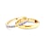 Snubní prsteny The Journey: žluté zlato, tanzanity, půlkulaté, 2 mm + 3 mm