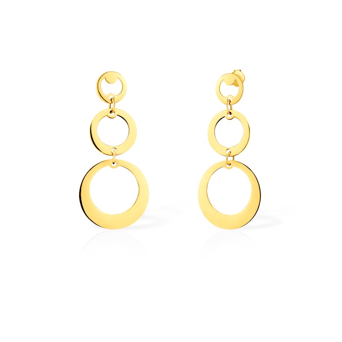 Kolczyki koła Savicki: srebrne pozłacane