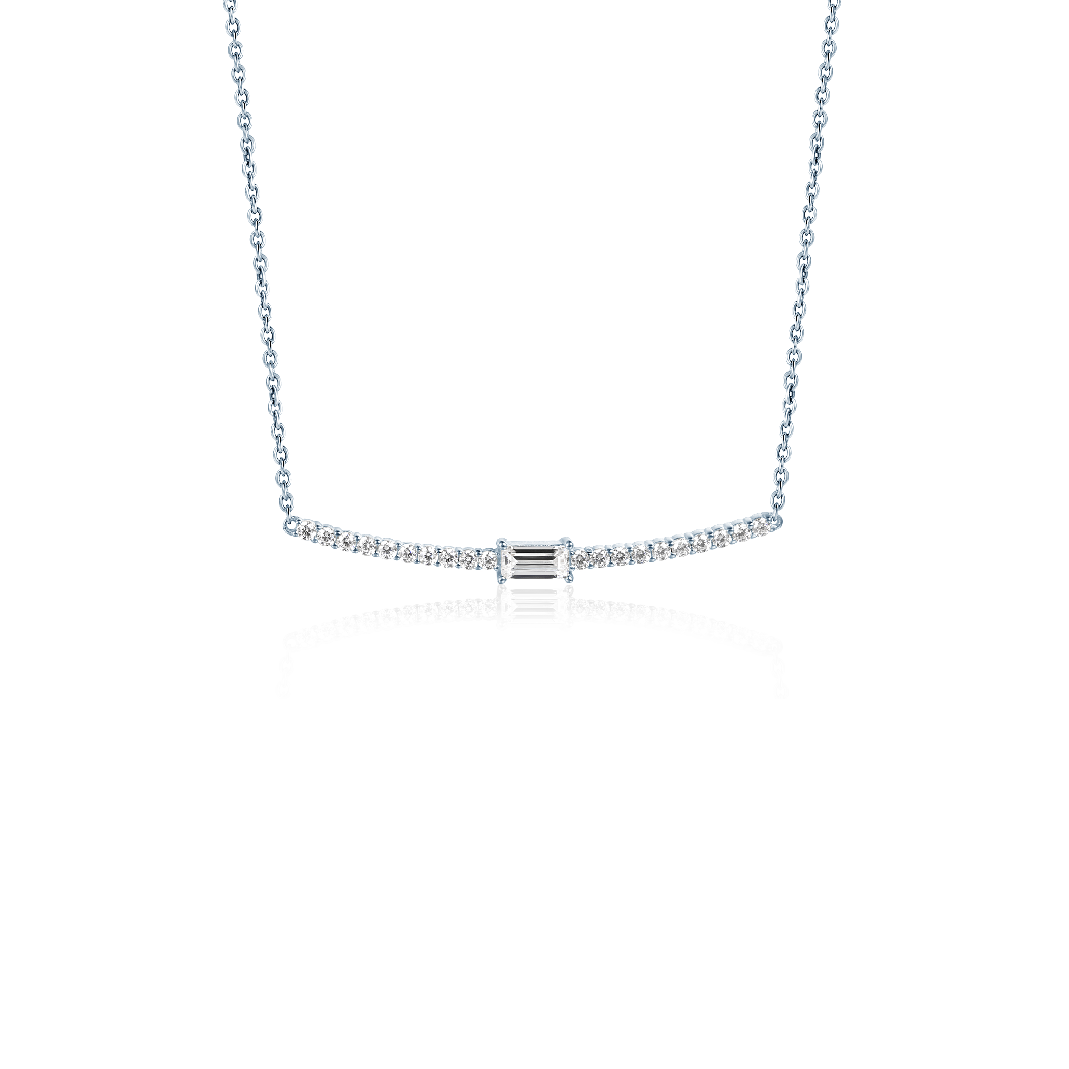 Naszyjnik celebrytka Savicki: srebrny, cyrkonie