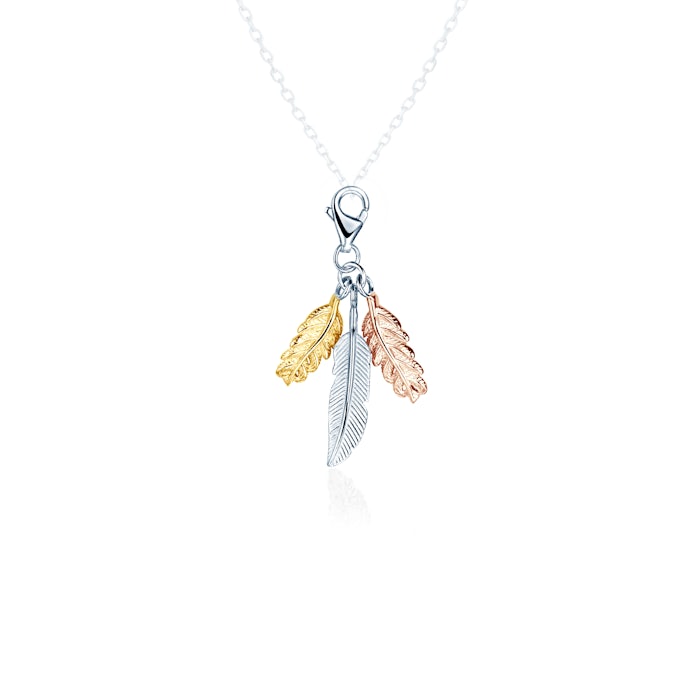 SAVICKI feathers pendant: gold-plated silver