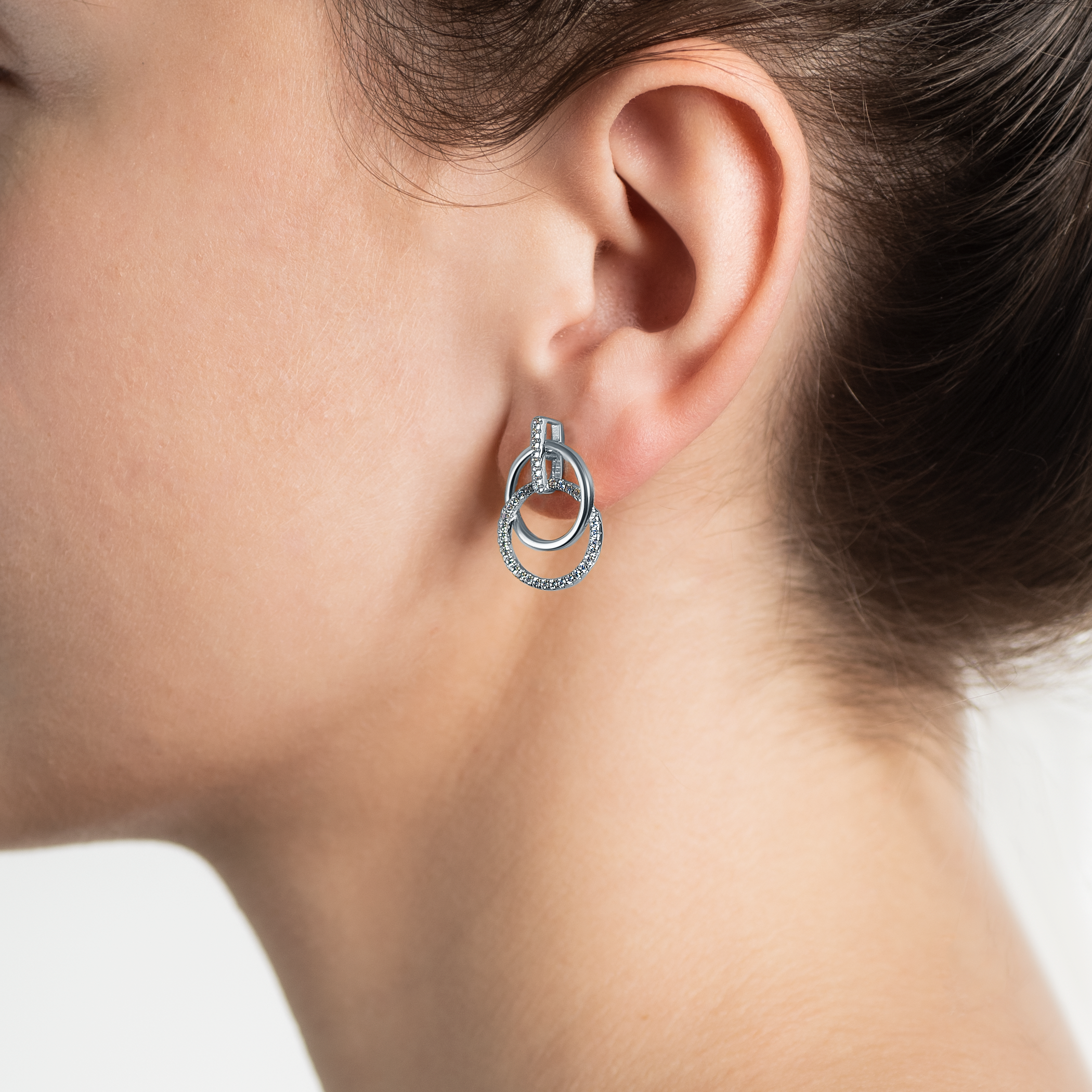 Kolczyki koła Savicki: srebrne, cyrkonie - 5