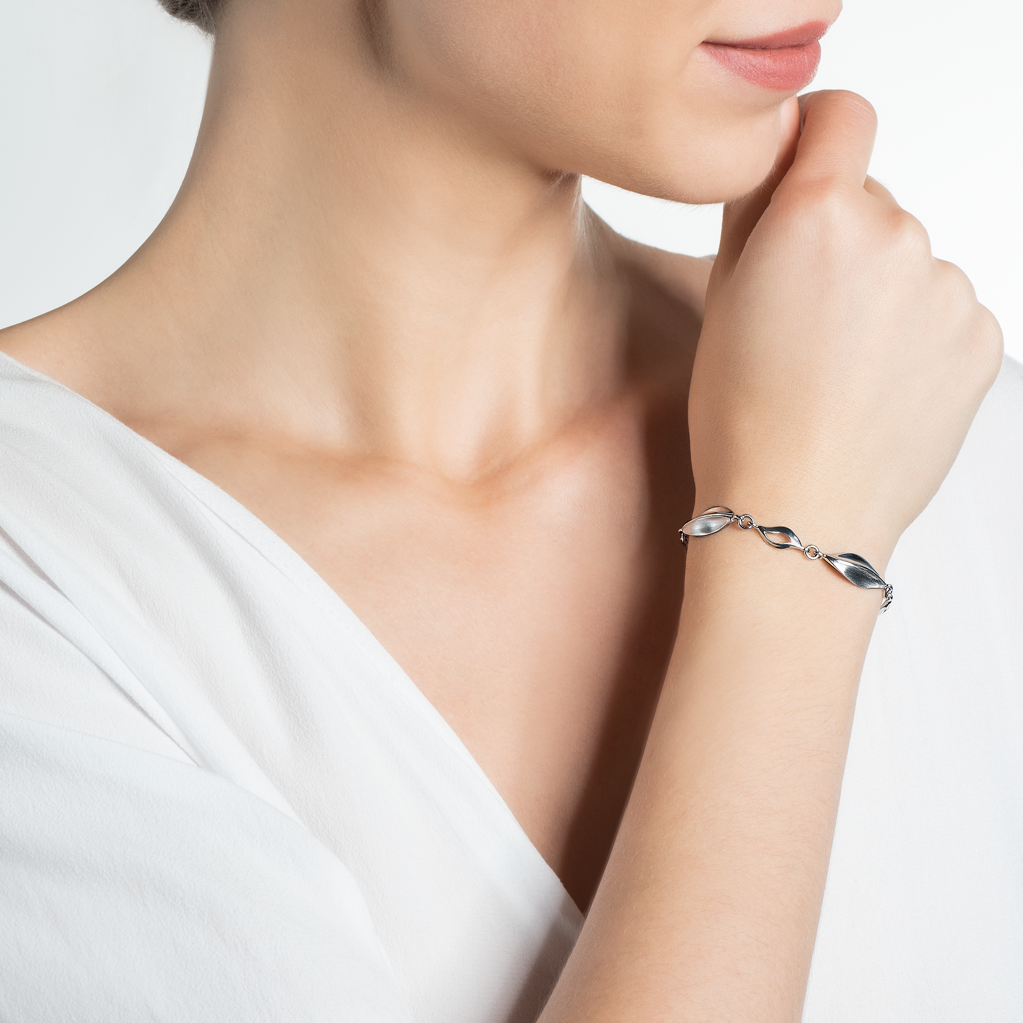 Bransoletka muszelki Savicki: srebrna - 5