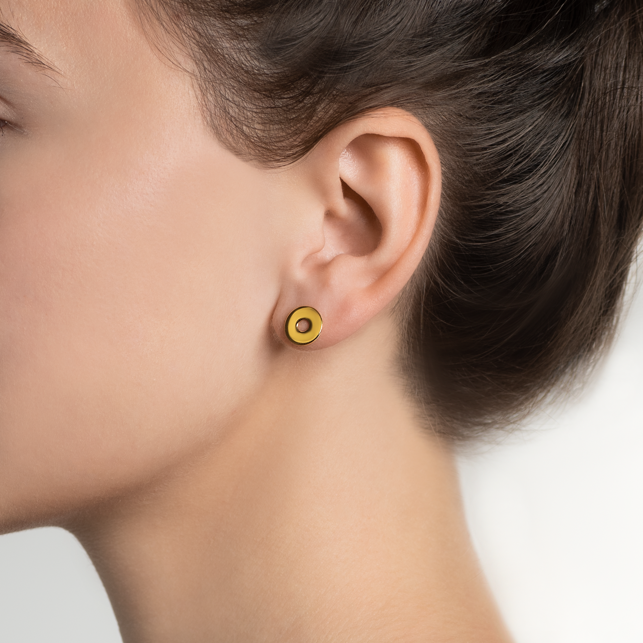 Kolczyki koła Savicki: srebrne pozłacane - 5