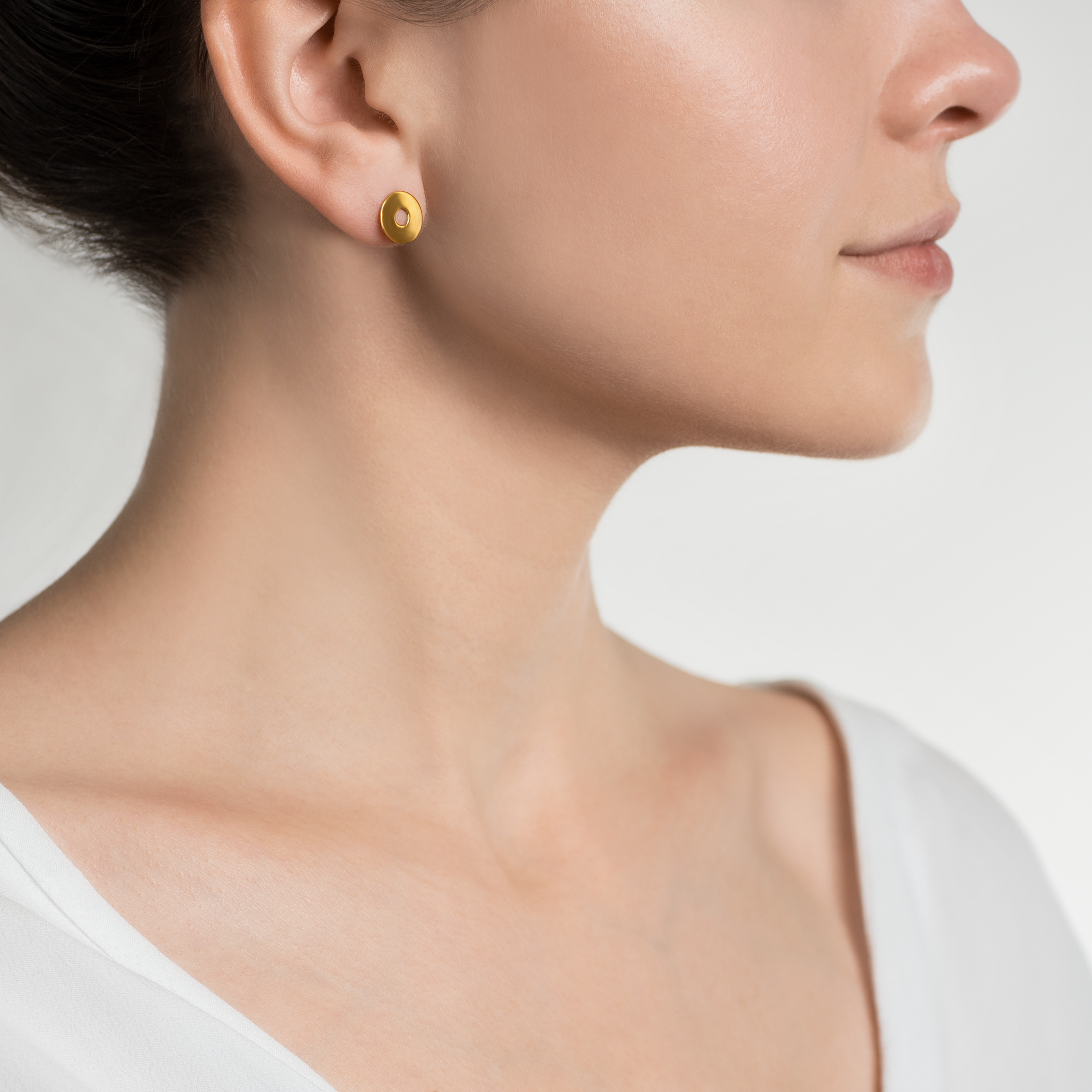 Kolczyki koła Savicki: srebrne pozłacane - 6