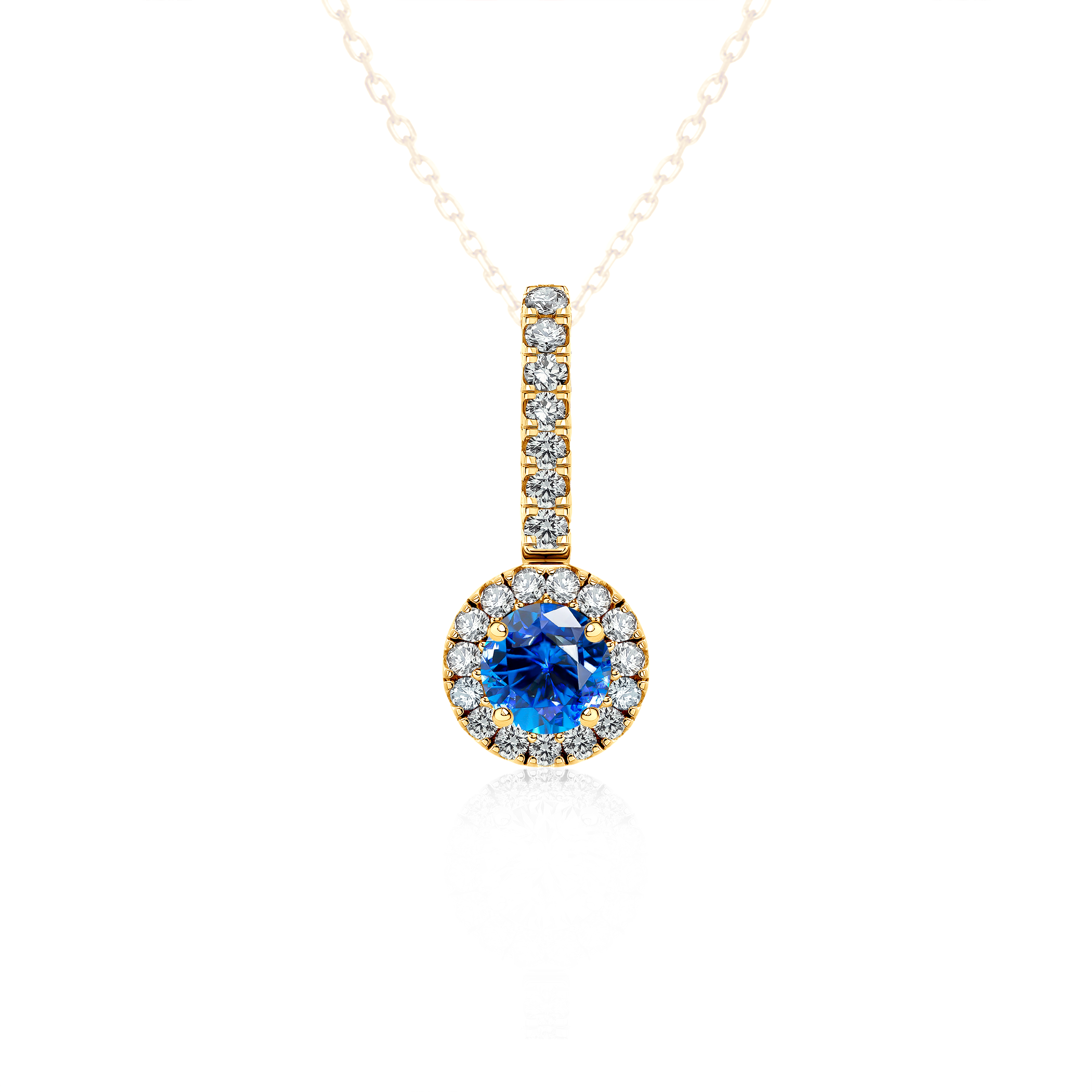 Anhänger This is Love: Gold, Blauer Saphir, Diamanten 
