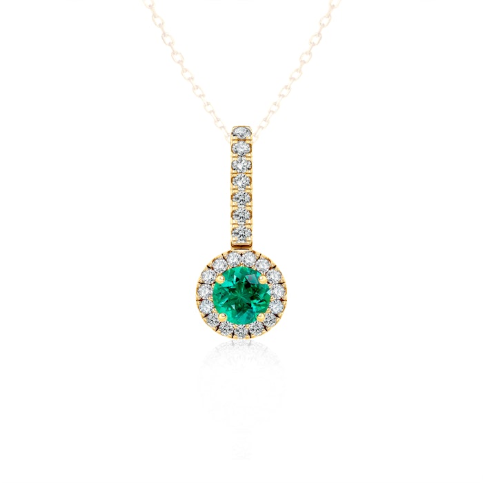 Pendant This is Love: gold, emerald, diamonds