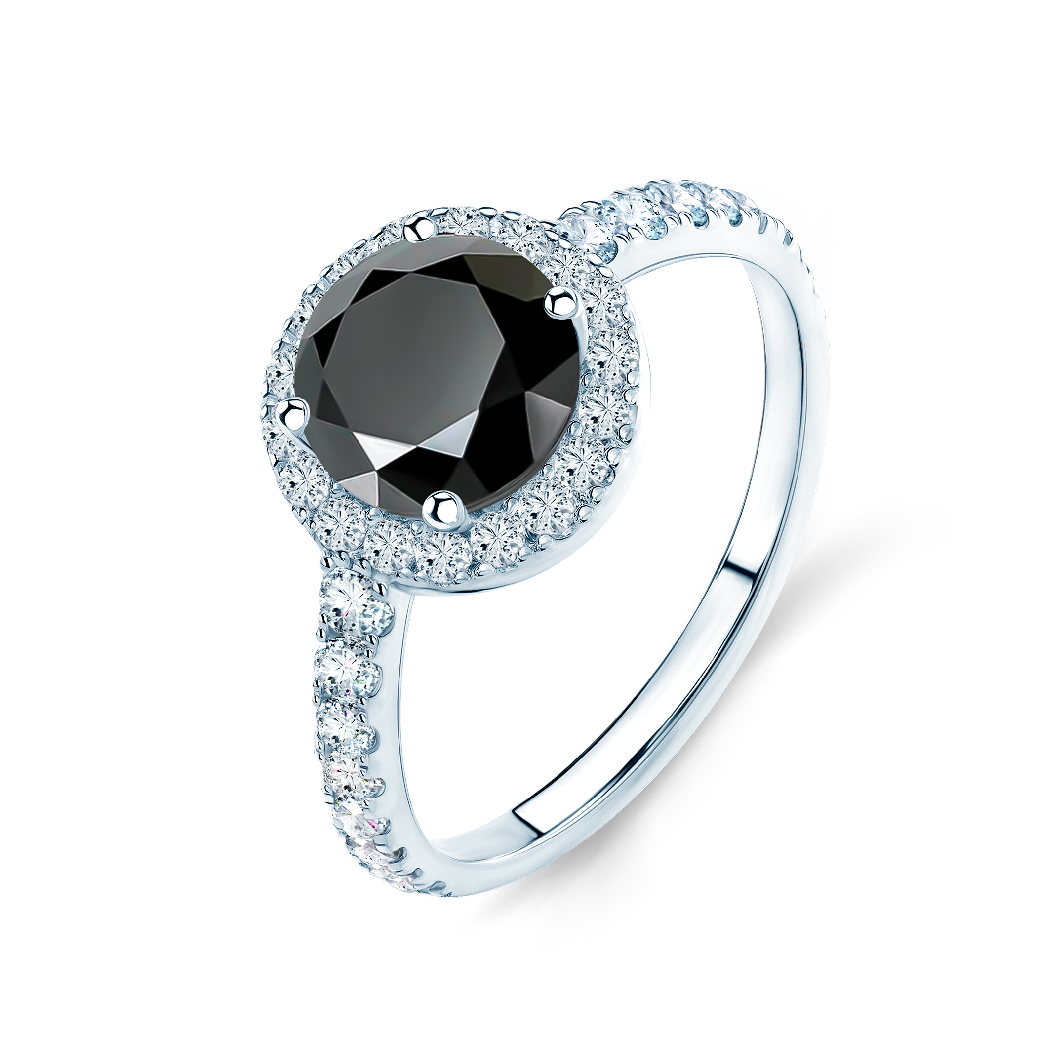 Verlobungsring This is Love: Weißgold, Schwarz Diamant