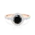 This is Love eljegyzési gyűrű: rózsaarany fekete gyémánttal