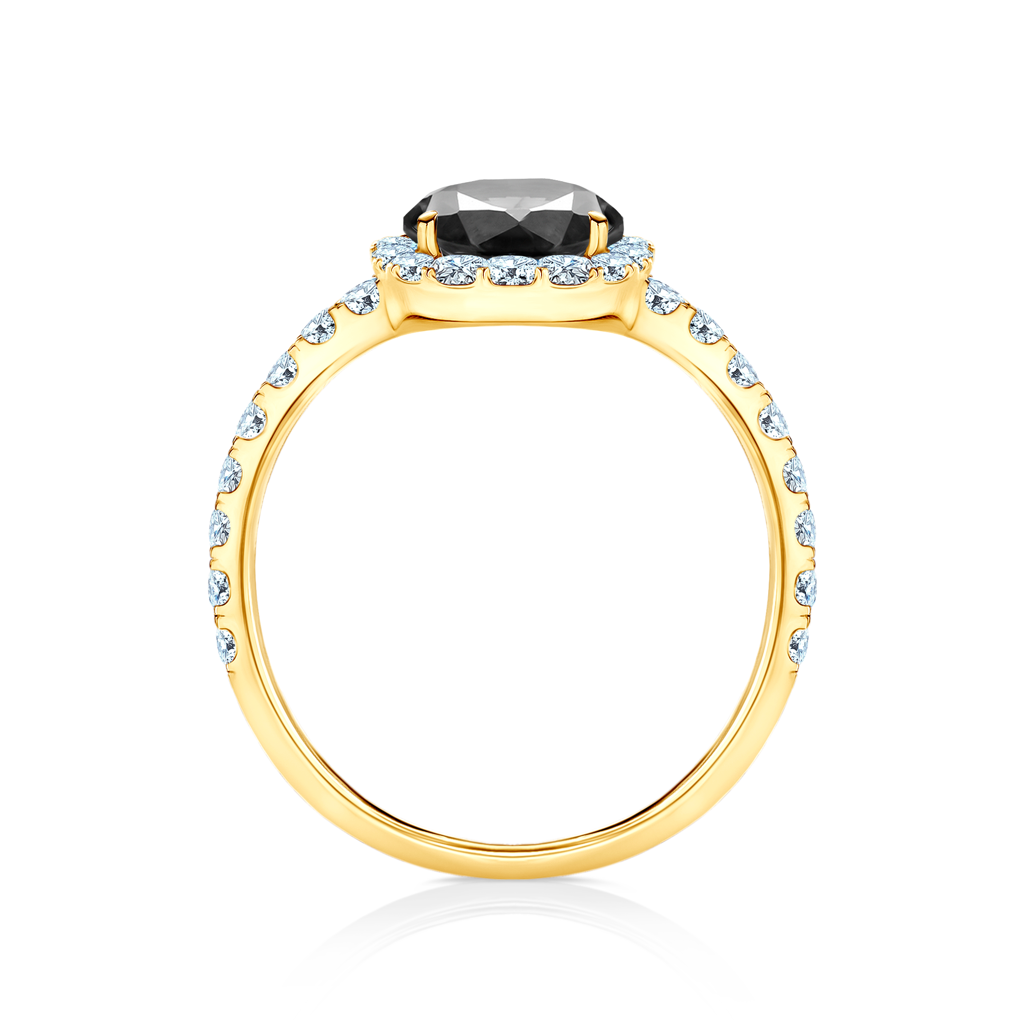 Verlobungsring This is Love: Gold, Schwarz Diamant