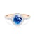 This is Love eljegyzési gyűrű: rózsaarany kék zafírral