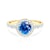 Zásnubní prsten This is Love: žluté zlato, modrý safír, diamanty