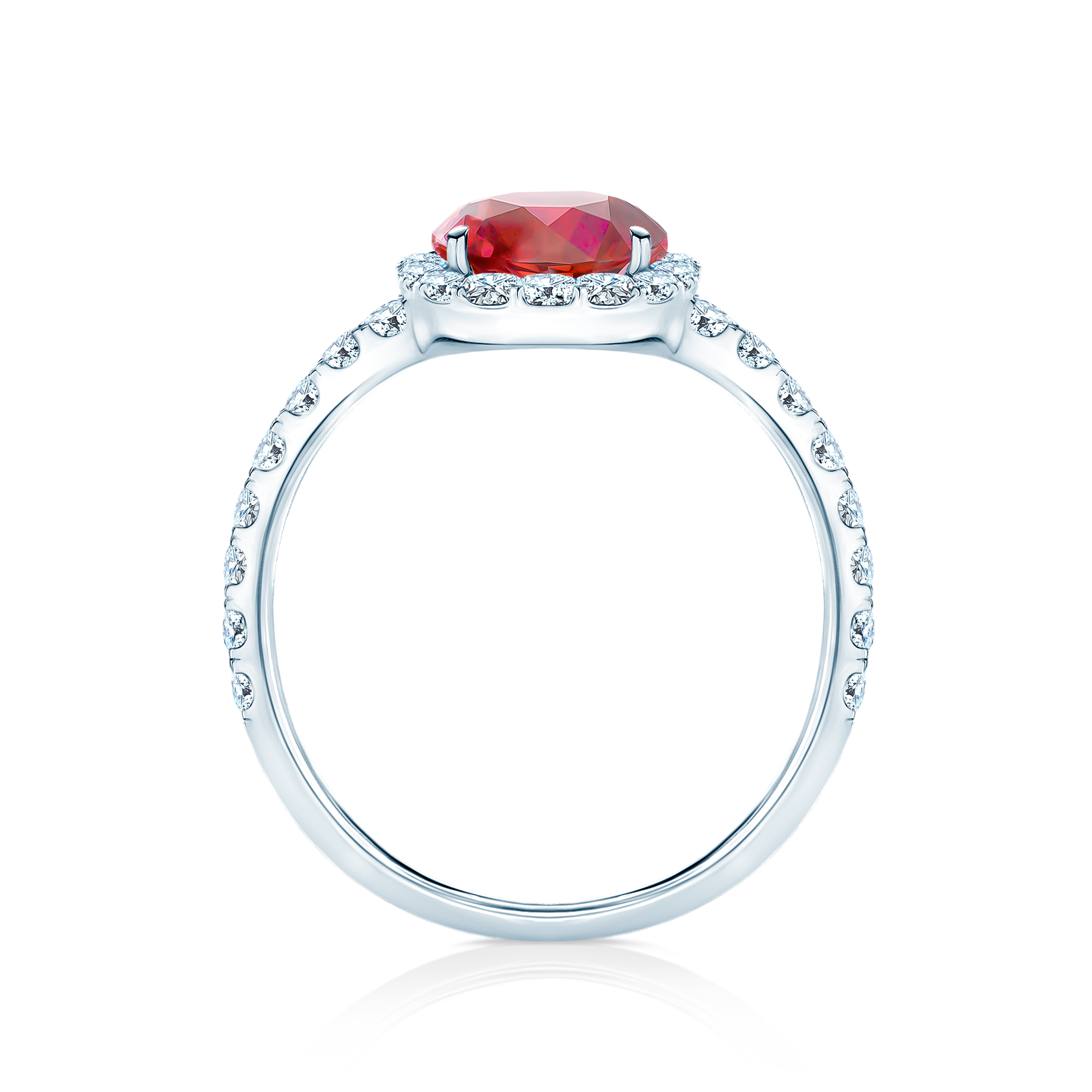 Verlobungsring This is Love: Weißgold, Rubin - 3