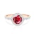 This is Love eljegyzési gyűrű: rózsaarany és rubin