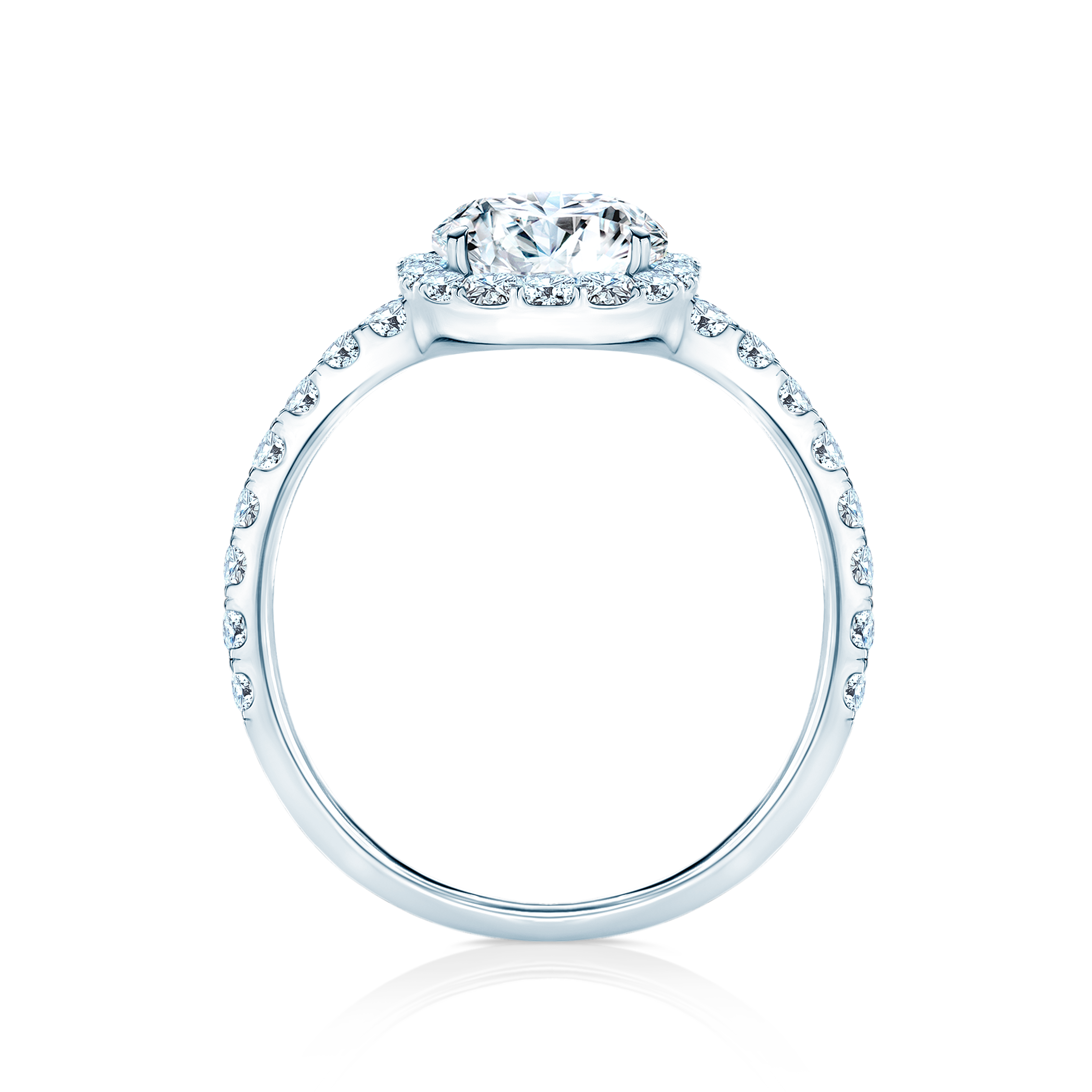 Pierścionek zaręczynowy This is Love: białe złoto, biały szafir - 3