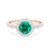 This is Love eljegyzési gyűrű: rózsaarany és smaragd
