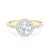 Zásnubní prsten This is Love: žluté zlato, bílý safír, diamanty