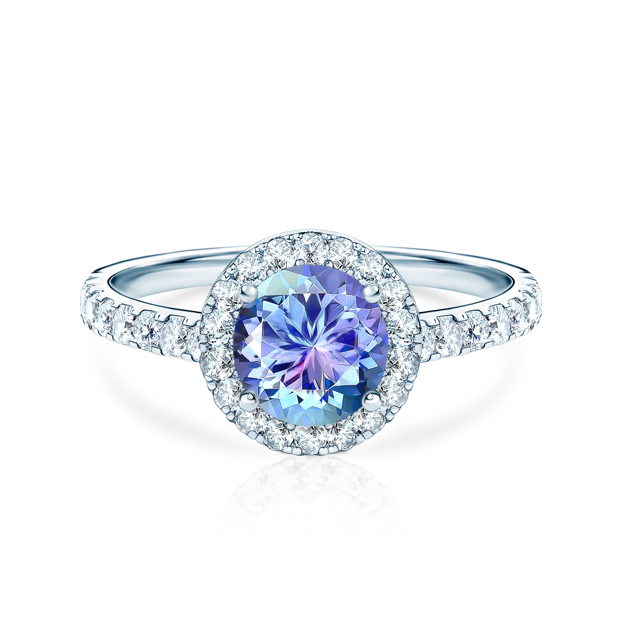 Pierścionek zaręczynowy This is Love: białe złoto, tanzanit