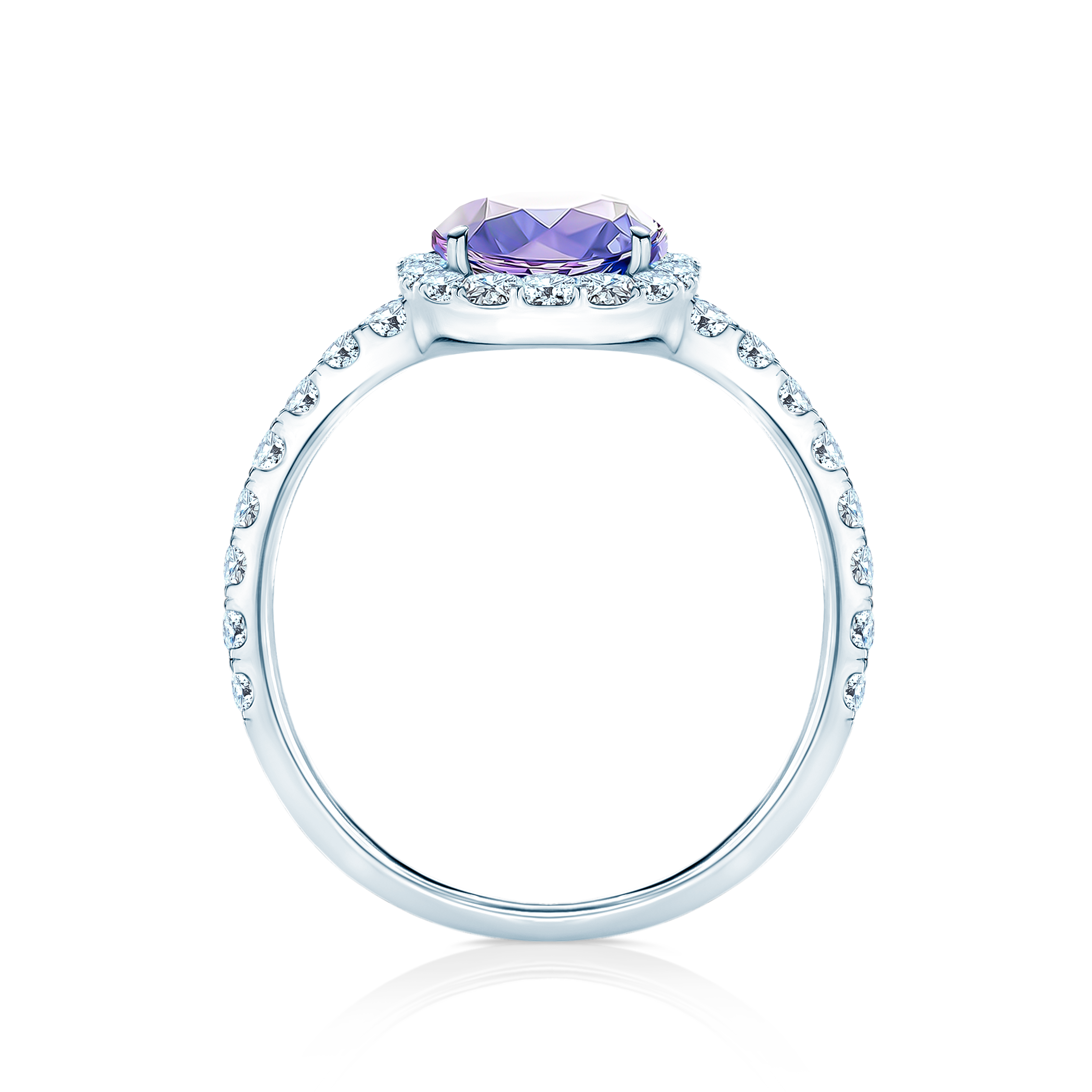 Pierścionek zaręczynowy This is Love: białe złoto, tanzanit - 3