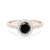 This is Love eljegyzési gyűrű: rózsaarany fekete gyémánttal