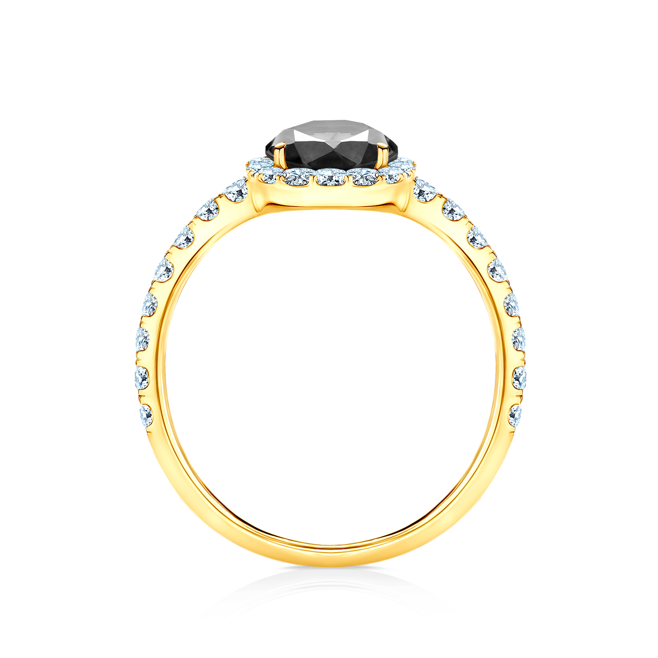 Verlobungsring This is Love: Gold, Schwarz Diamant