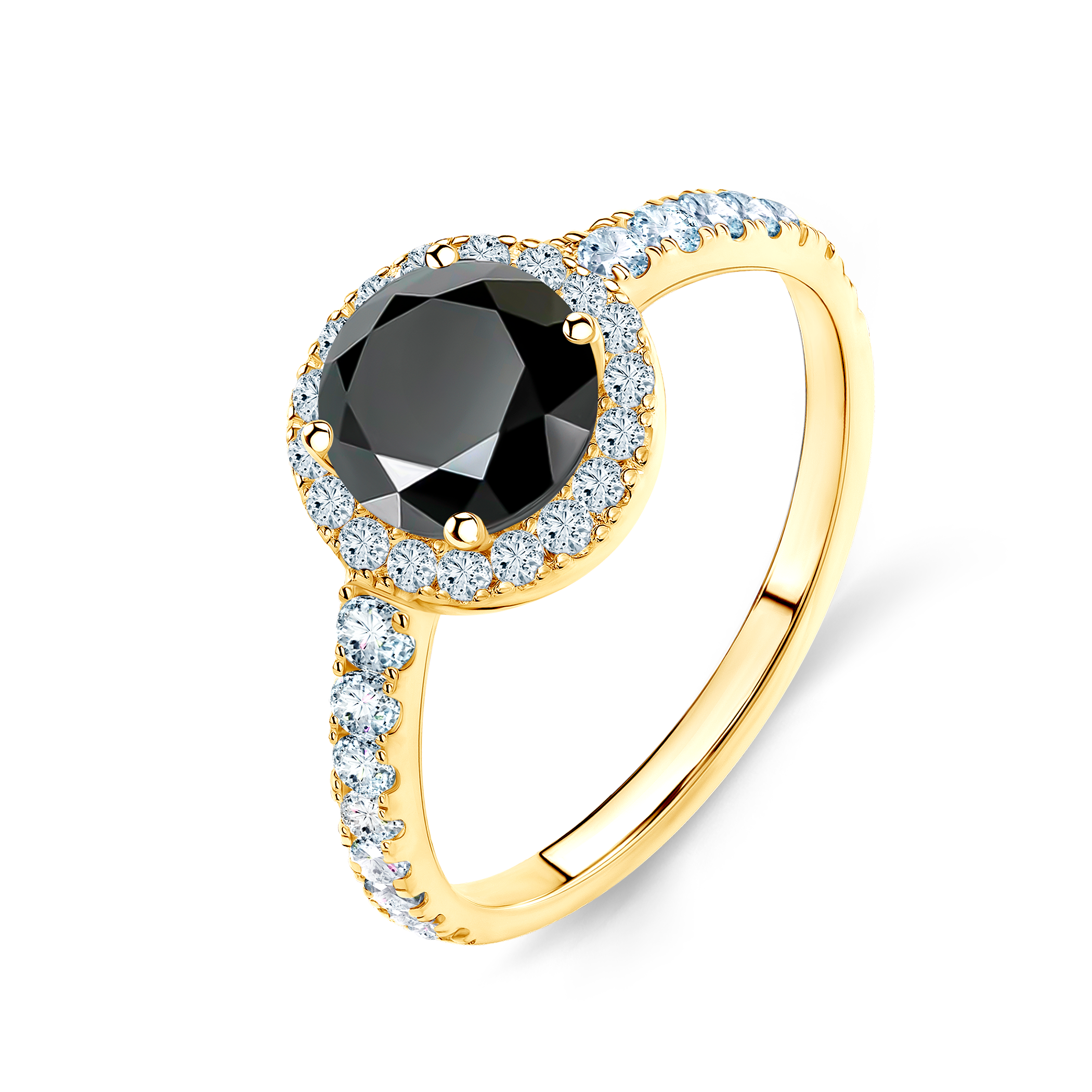 Verlobungsring This is Love: Gold, Schwarz Diamant