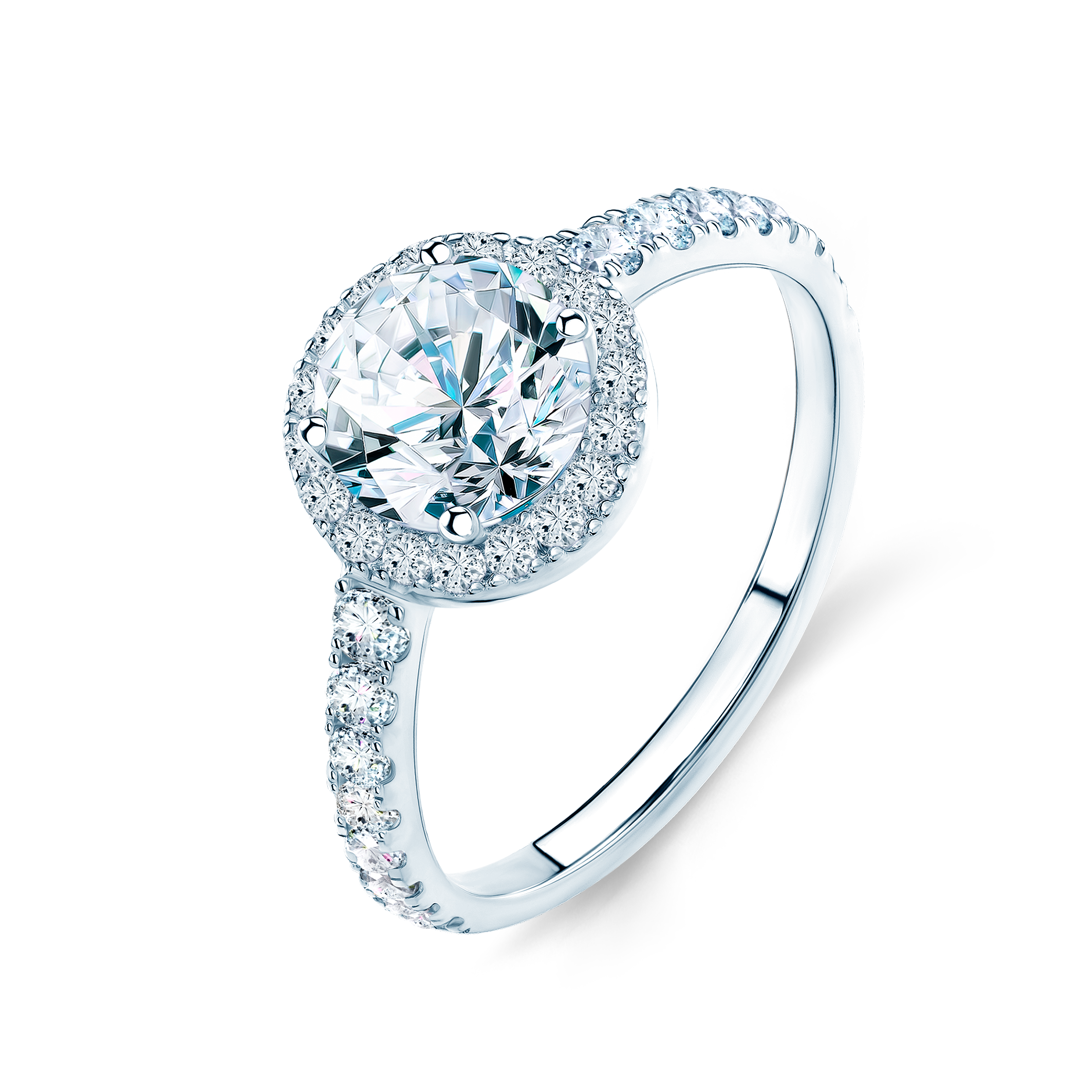 Pierścionek zaręczynowy This is Love: białe złoto, diament - 4