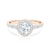 Zásnubní prsten This is Love: růžové zlato, bílý safír, diamanty
