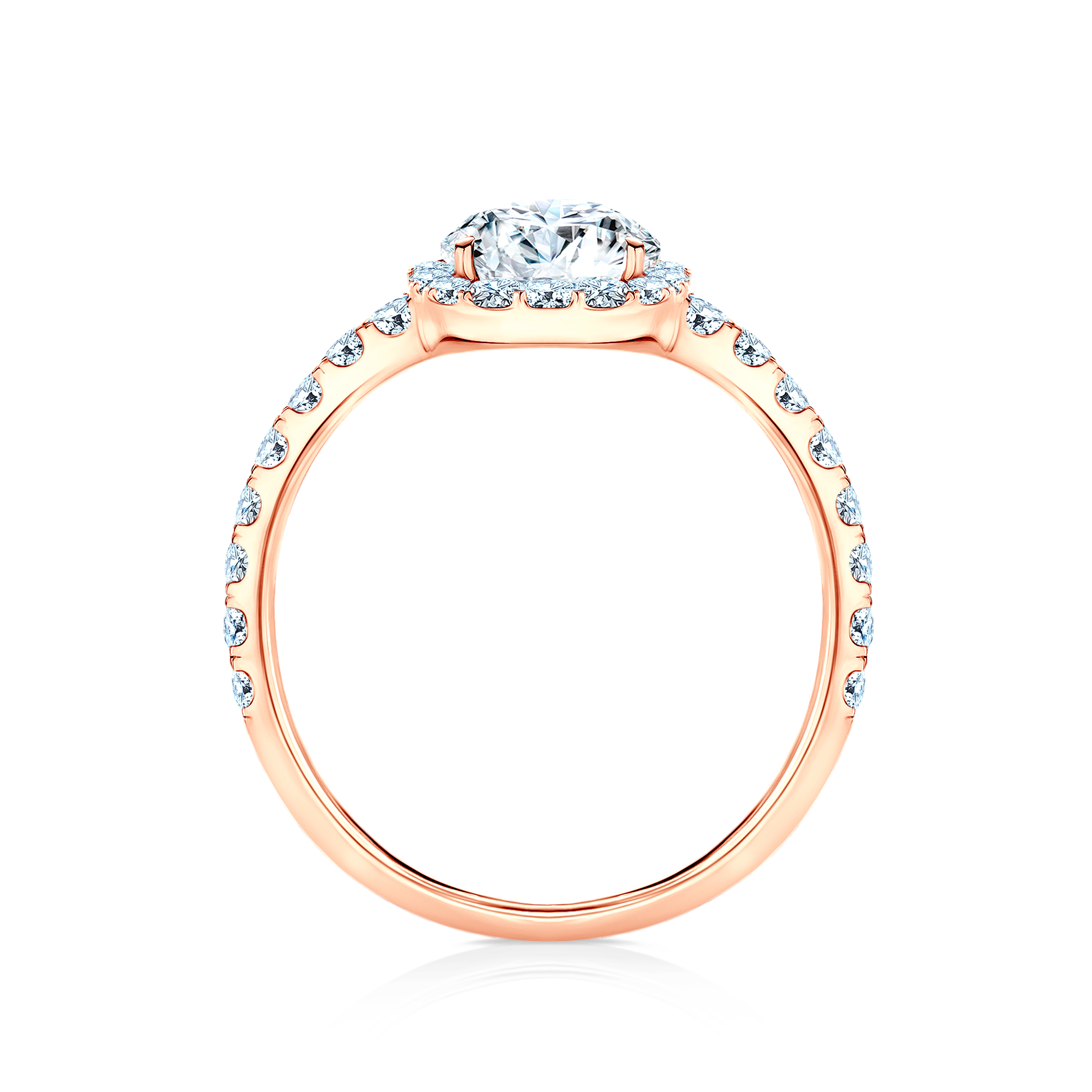 Verlobungsring This is Love: Roségold, Weißer Saphir - 3