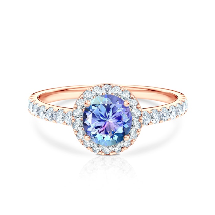 Zásnubný prsteň This is Love: ružové zlato, tanzanit