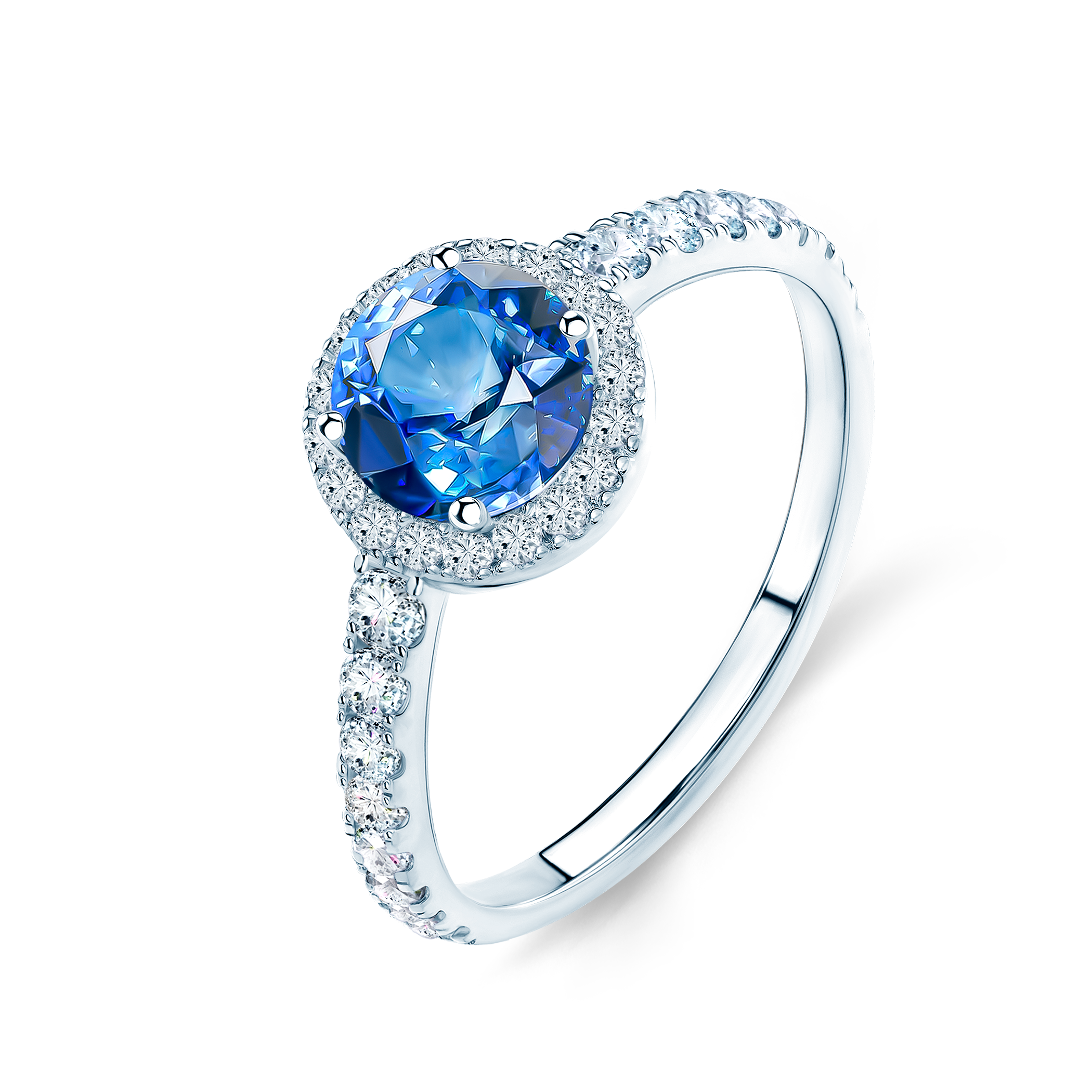 Verlobungsring This is Love: Weißgold, Blauer Saphir - 4