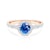 This is Love eljegyzési gyűrű: rózsaarany kék zafírral