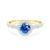Zásnubní prsten This is Love: žluté zlato, modrý safír, diamanty