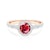 Zásnubní prsten This is Love: růžové zlato, rubín, diamanty